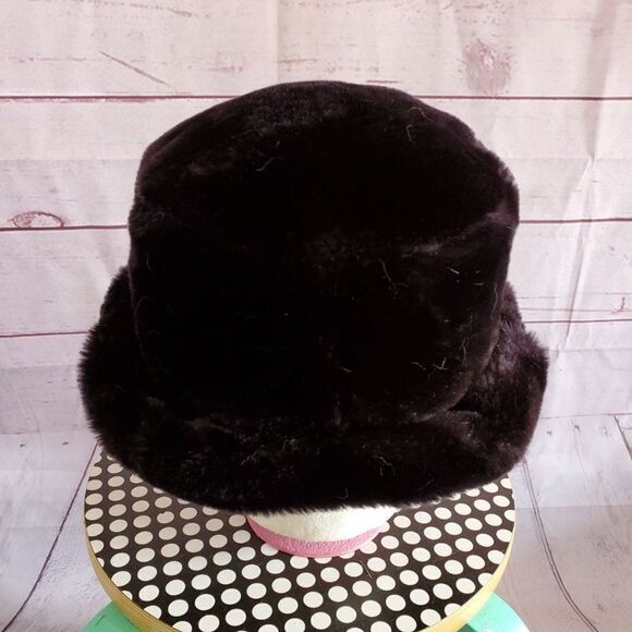 Baxter Wells Faux Fur Super Soft Winter Hat Bucket Style - Picture 3 of 6